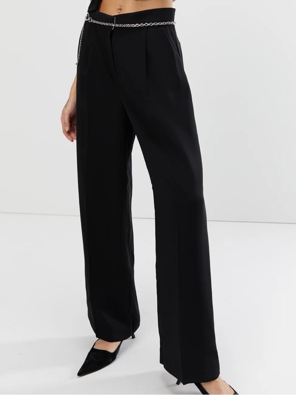 OAK + FORT SINGLE PLEAT WIDE LEG PANT